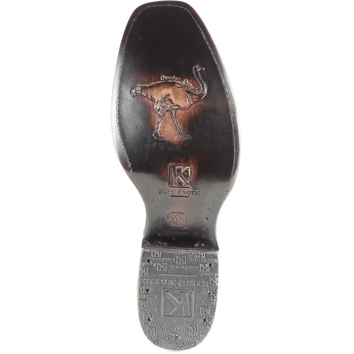Botas de Avestruz Pata Original Horma Dubai KE-479B0505 - King Exotic