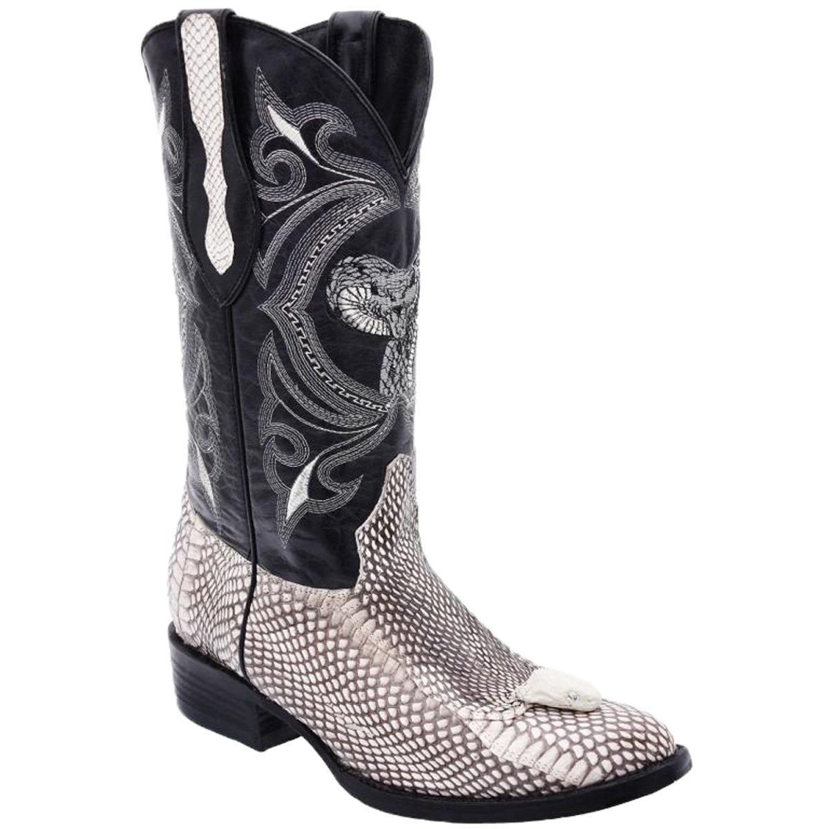 Botas de Cobra Original con Cabeza Horma Puntal WD-208 - White Diamonds