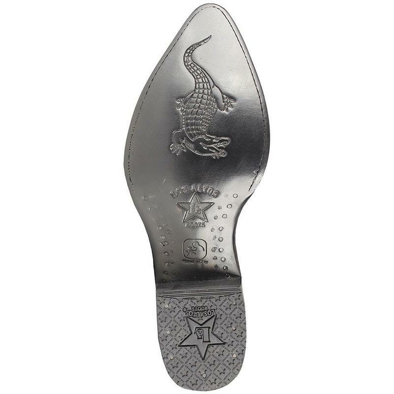 Western Genuine Caiman Tail Boots J Toe Brown Color - Los Altos Boots Toe view