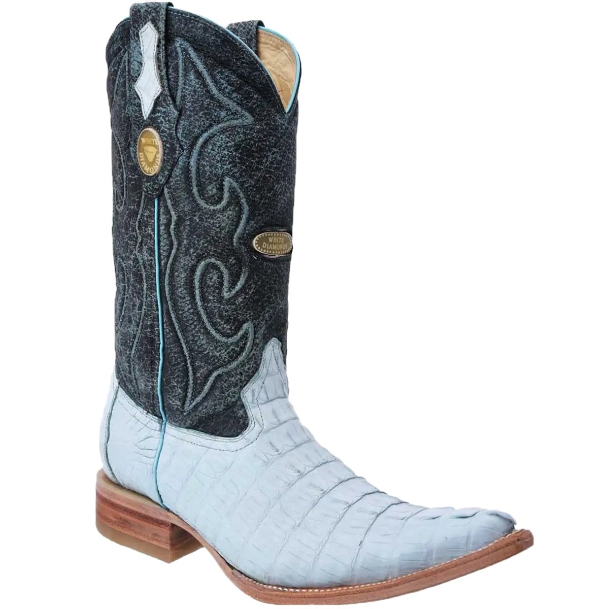 Botas de Cocodrilo Caiman Cola Original 3X Aladino WD-037 - White Diamonds Boots