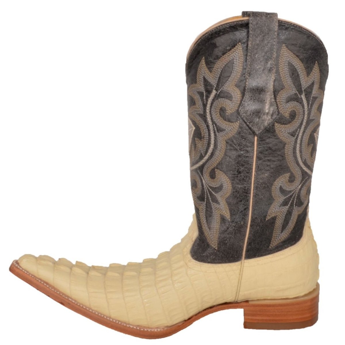 Botas de Cocodrilo Caiman Cola Original 3X Aladino WD-040 - White Diamonds Boots