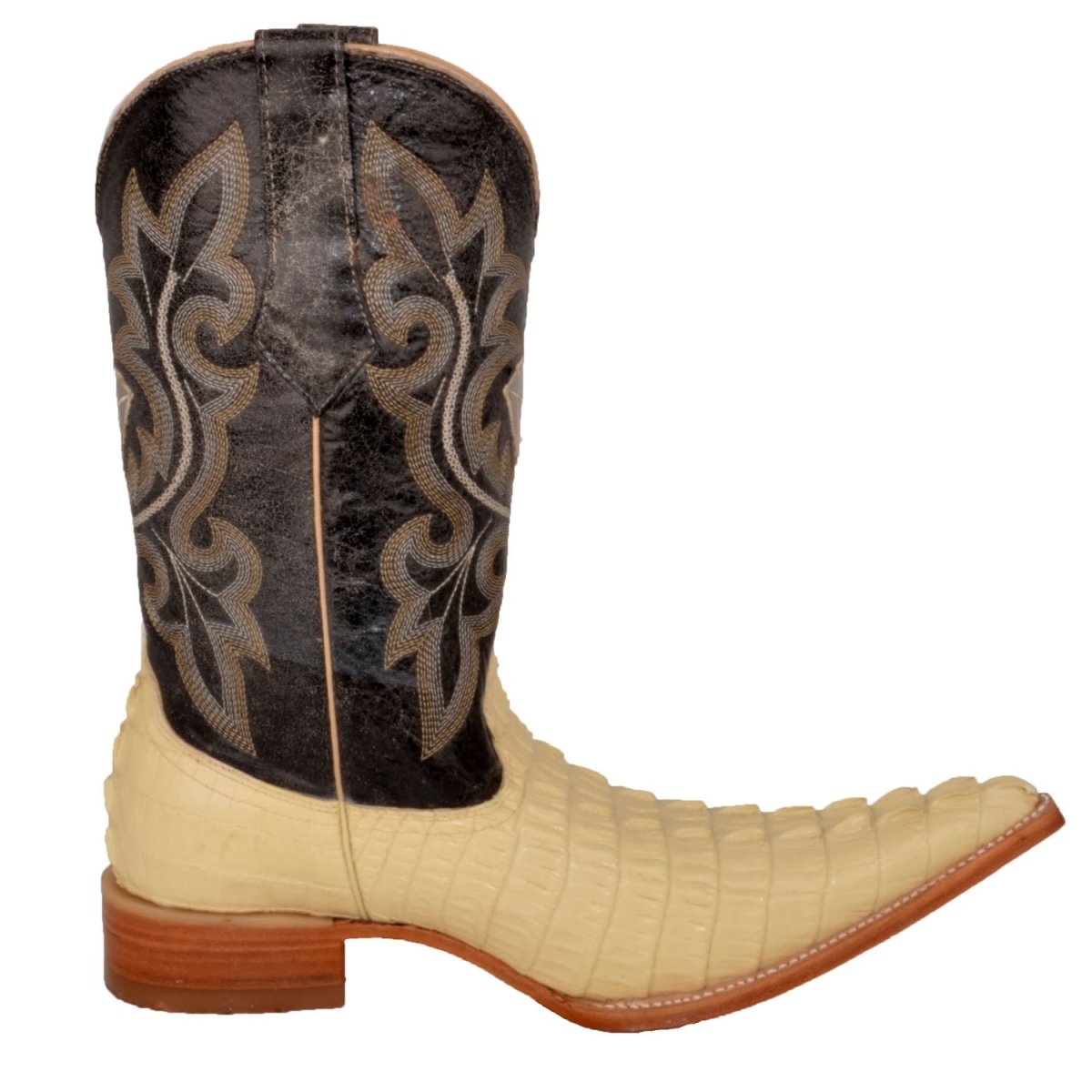 Botas de Cocodrilo Caiman Cola Original 3X Aladino WD-040 - White Diamonds Boots