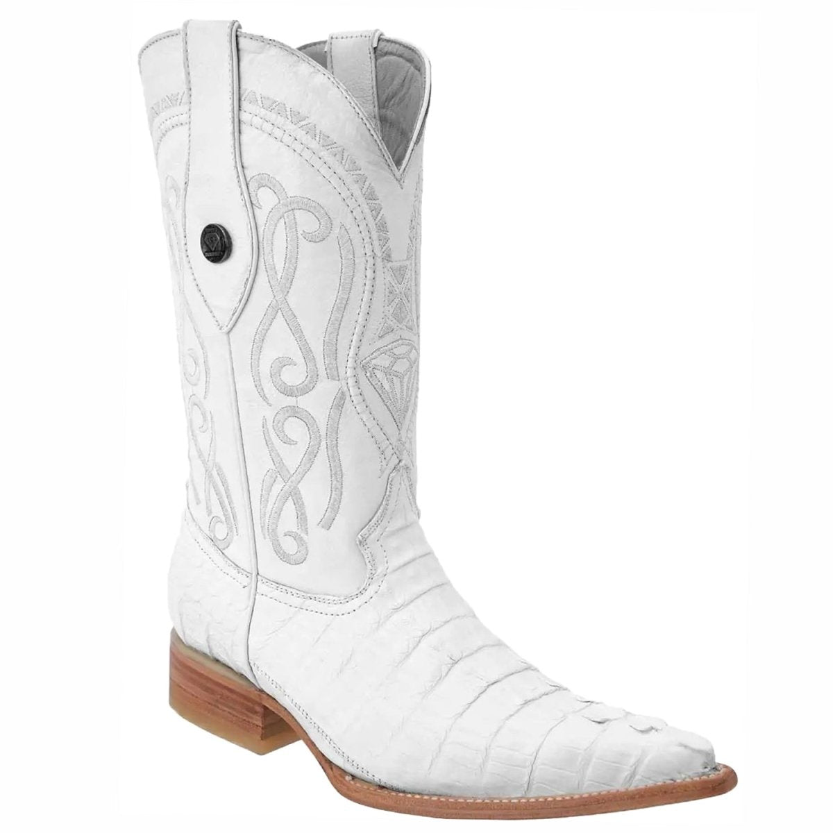 Botas de Cocodrilo Caiman Cola Original 3X Aladino WD-042 - White Diamonds Boots
