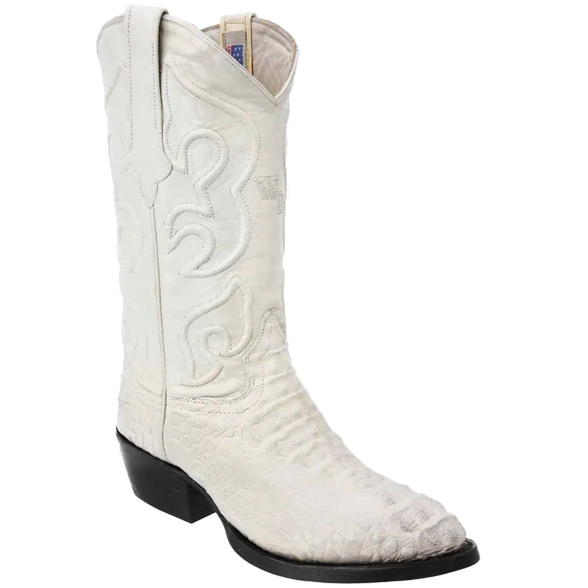 Botas de Cocodrilo Caiman Cola Original Horma Puntal WD-202 - White Diamonds Boots