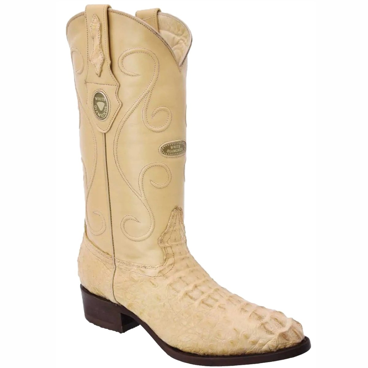 Botas de Cocodrilo Caiman Cola Original Horma Puntal WD-206 - White Diamonds Boots