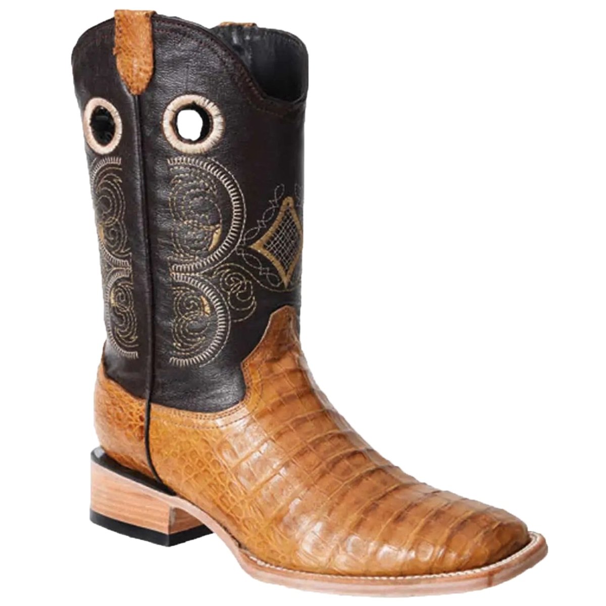 Botas de Cocodrilo Caiman Panza Original Horma Rodeo WD-255 - White Diamonds Boots