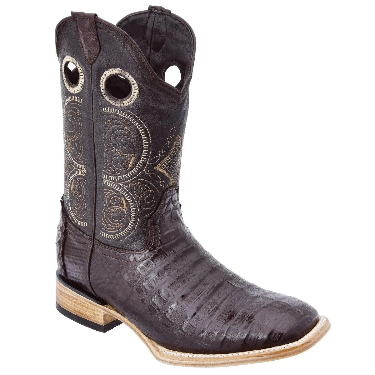 Botas de Cocodrilo Caiman Panza Original Horma Rodeo WD-306 - White Diamonds Boots
