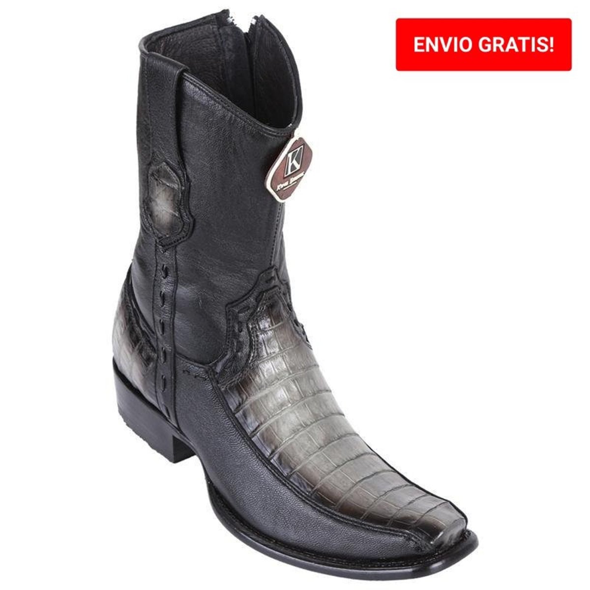 Botas de Cocodrilo Caiman Panza y Venado Cortas Horma Dubai KE-479BF8238 - King Exotic