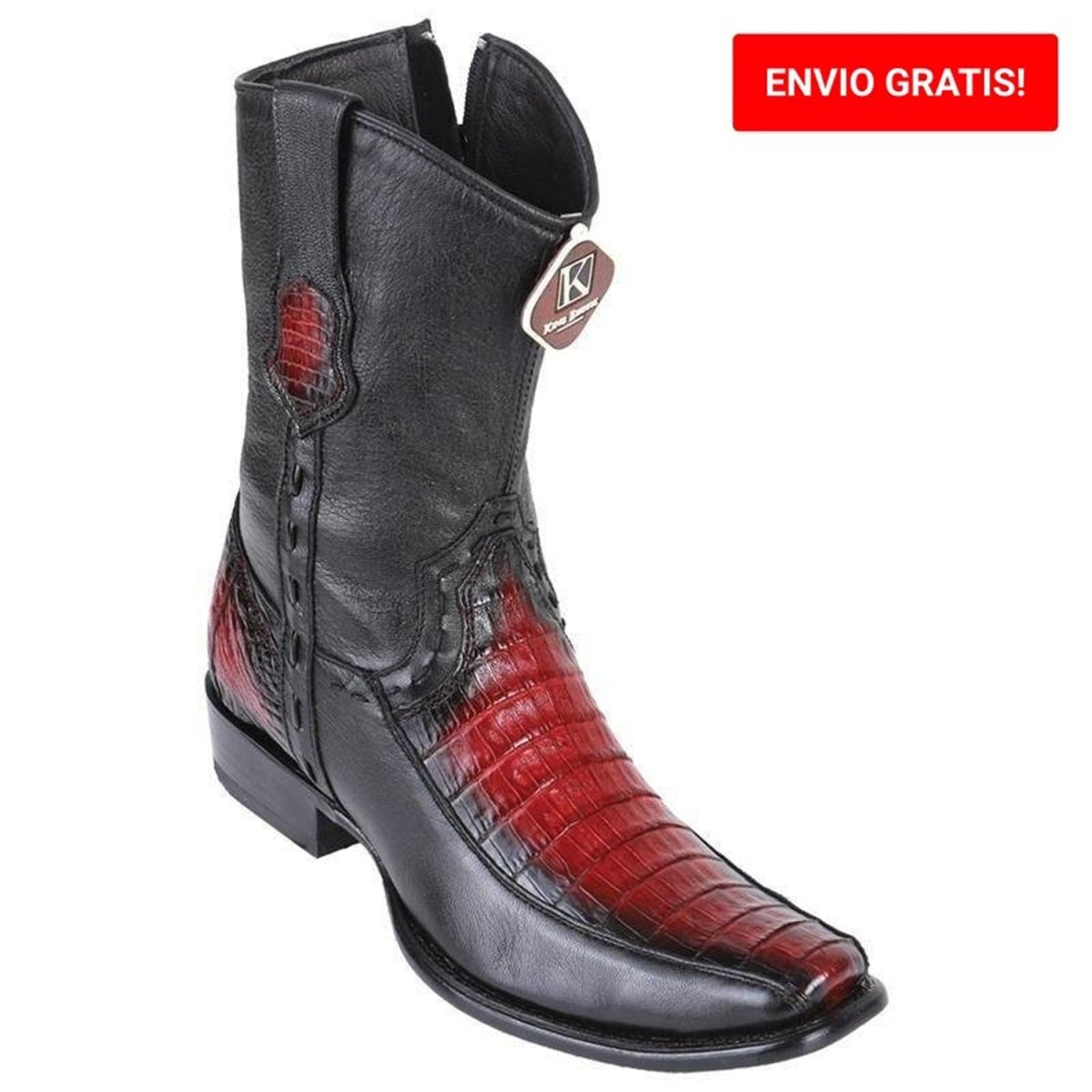 Botas de Cocodrilo Caiman Panza y Venado Cortas Horma Dubai KE-479BF8243 - King Exotic