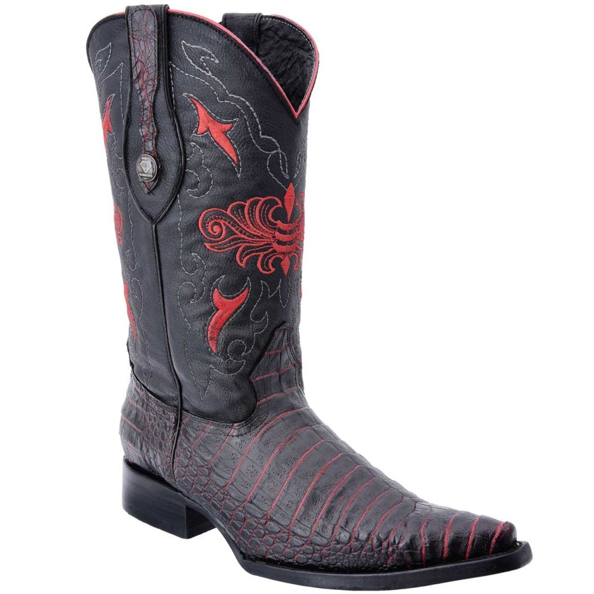 Botas de Cocodrilo Grabada Horma 3X Aladino WD-092 - White Diamonds Boots