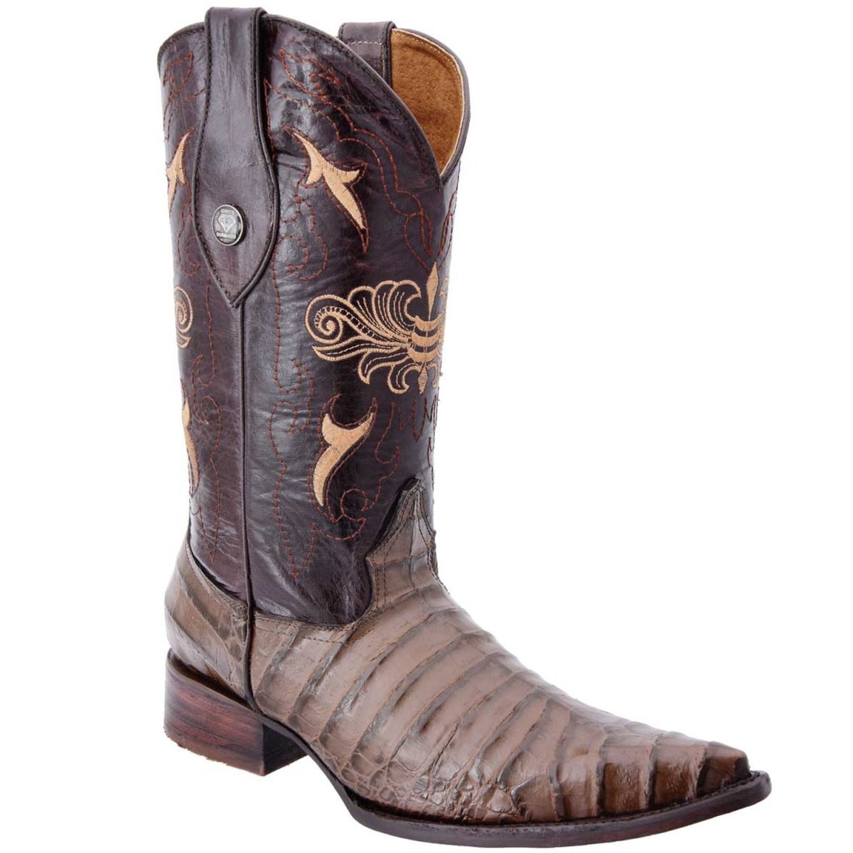 Botas de Cocodrilo Grabada Horma 3X Aladino WD-093 - White Diamonds Boots