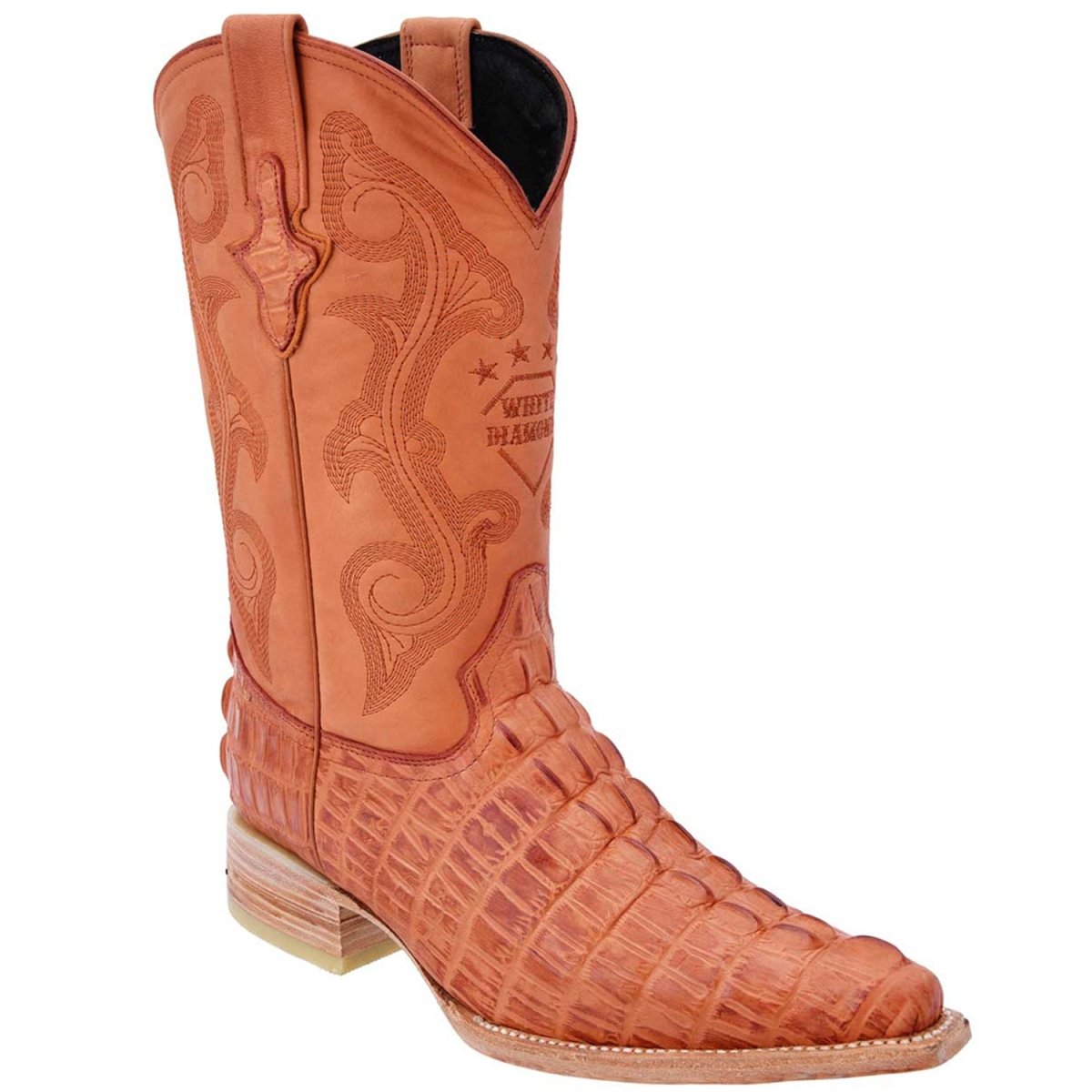 Botas de Cocodrilo Grabada Horma 3X Aladino WD-127 - White Diamonds Boots