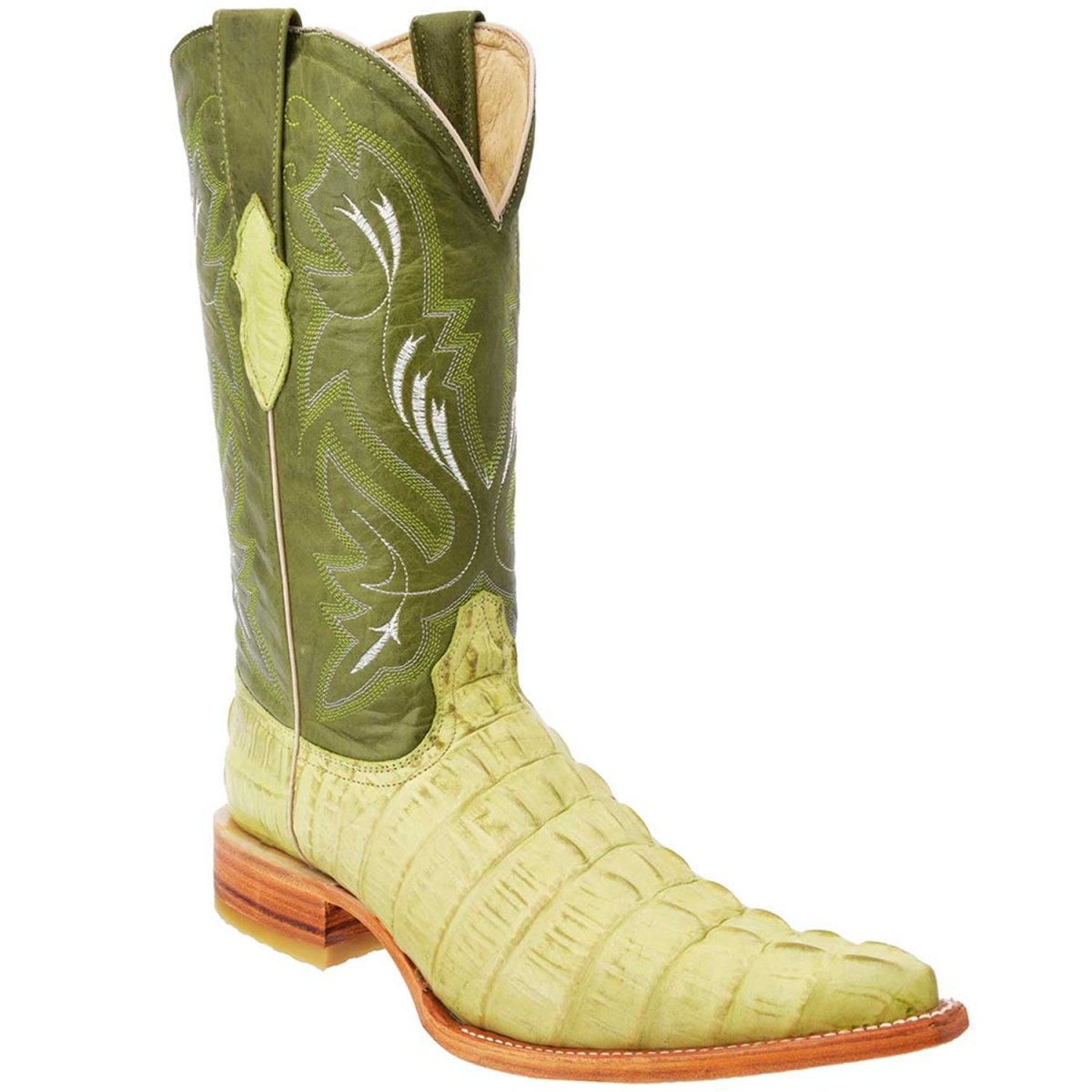 Botas de Cocodrilo Grabada Horma 3X Aladino WD-130 - White Diamonds Boots