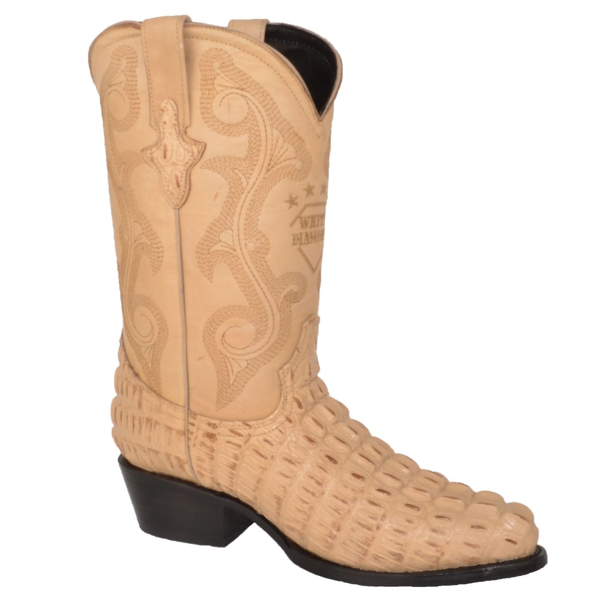 Botas de Cocodrilo Grabada Horma Puntal 900 WD-232 - White Diamonds Boots