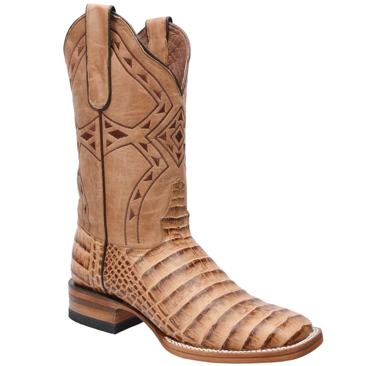 Botas de Cocodrilo Grabada Horma Rodeo WD-313 - White Diamonds Boots