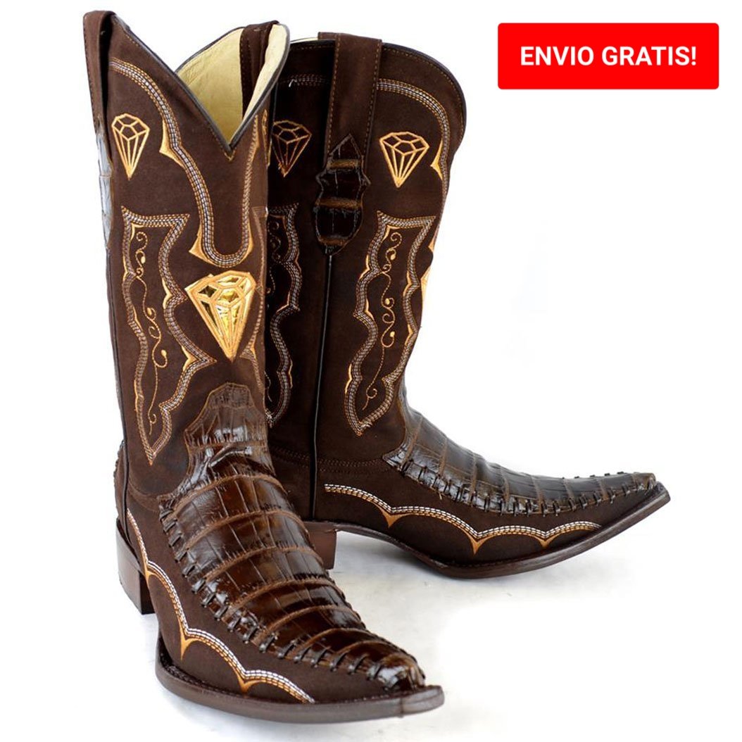 Botas de Cocodrilo Panza Grabada Coco WD-125 - White Diamonds Boots