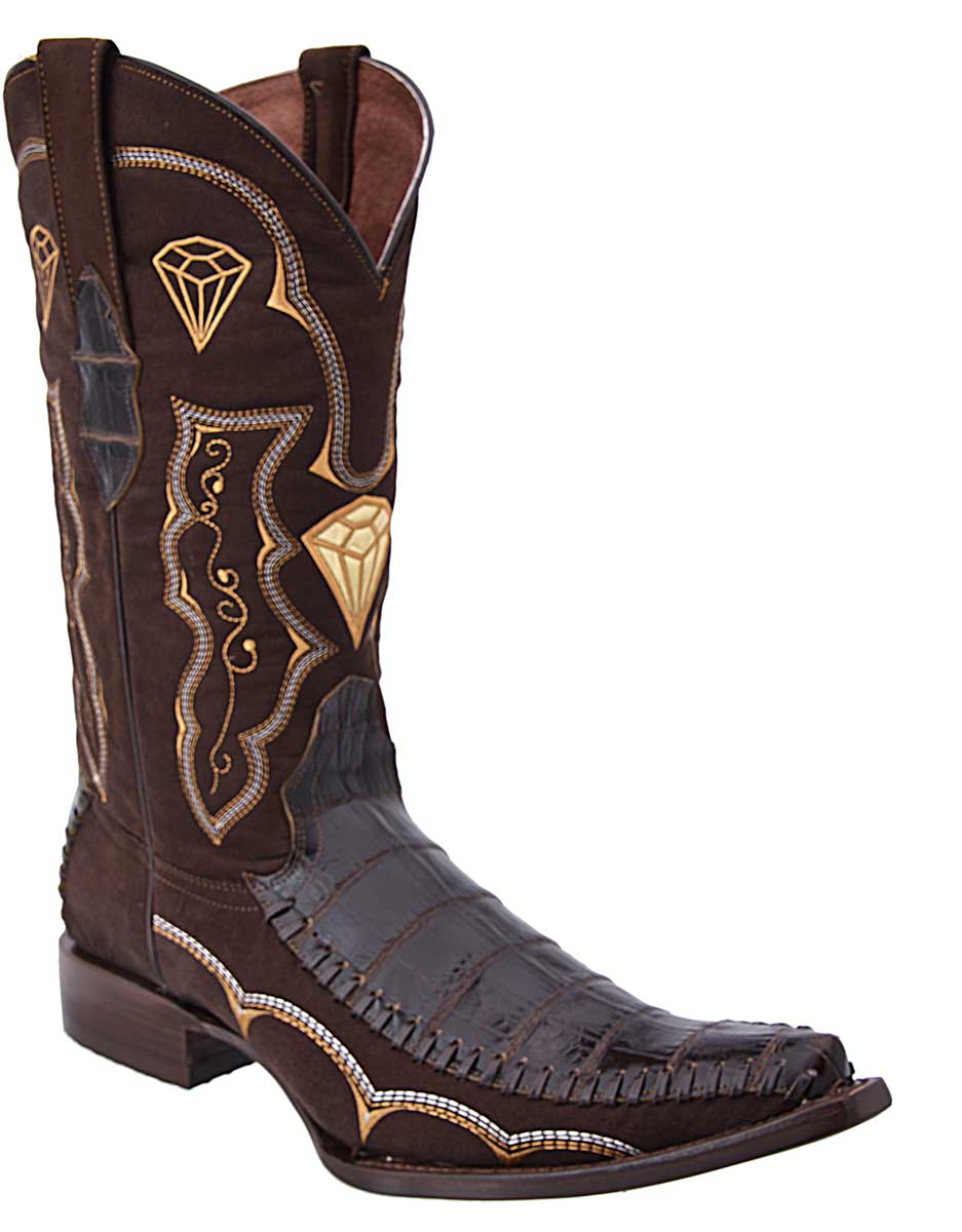 Botas de Cocodrilo Panza Grabada Coco WD-128 - White Diamonds Boots