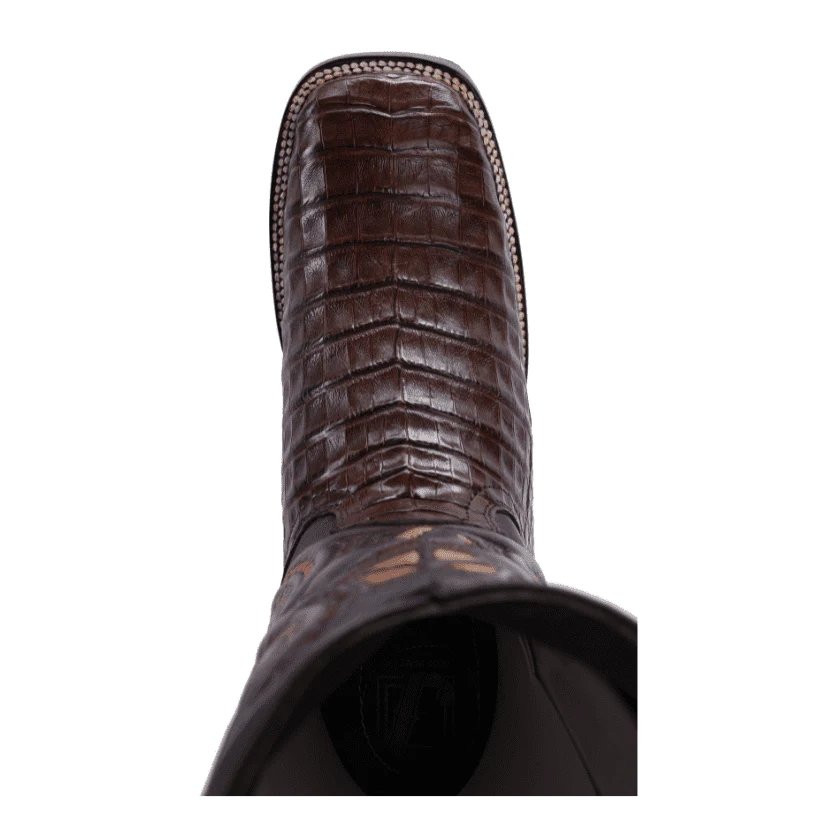 Botas de Cocodrilo Panza Original Horma Rodeo Cuadrada Color Cafe JB-506CAFE - Joe Boots