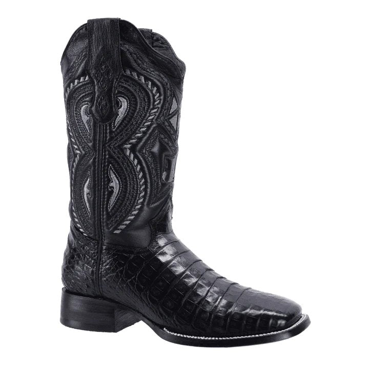 Botas de Cocodrilo Panza Original Horma Rodeo Cuadrada Color Negro JB-506N - Joe Boots