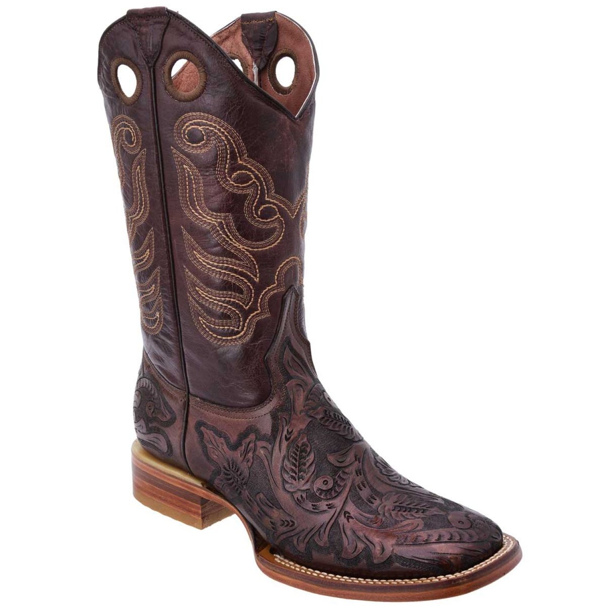 Botas de Cuero Cincelada Original Horma Rodeo WD-270 - White Diamons Boots