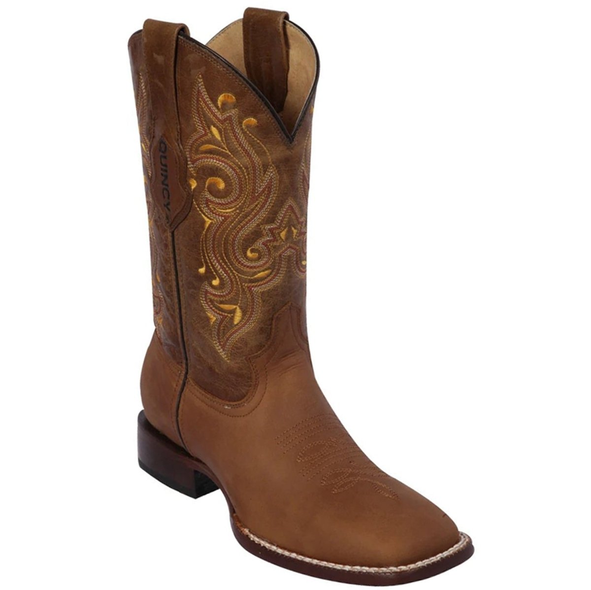 Botas de Cuero Crazy Original Horma Rodeo Cuadrada Q8226251 - Quincy Boots