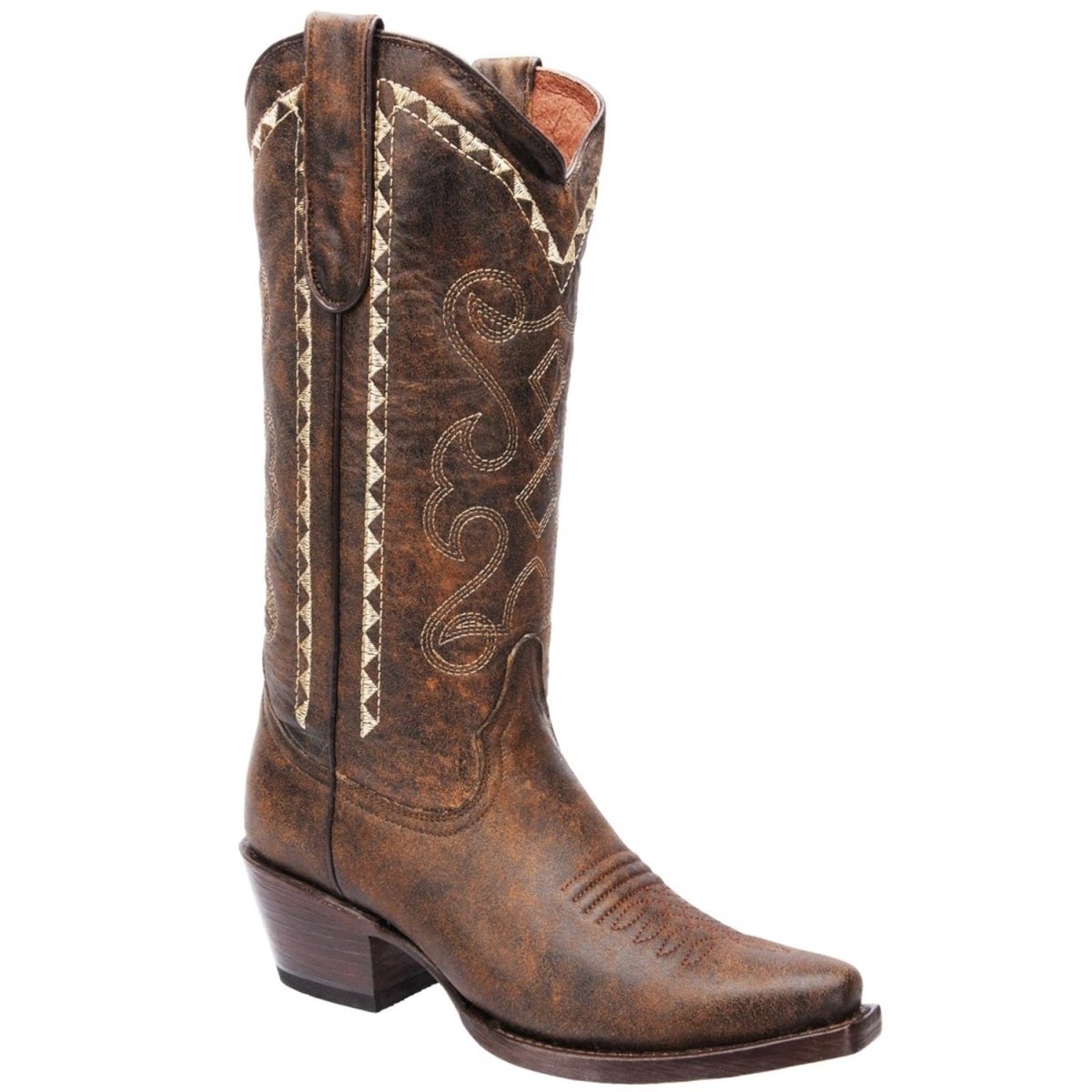 Botas de Cuero Horma Punta Recortada para Mujer WD-470 - White Diamonds Boots