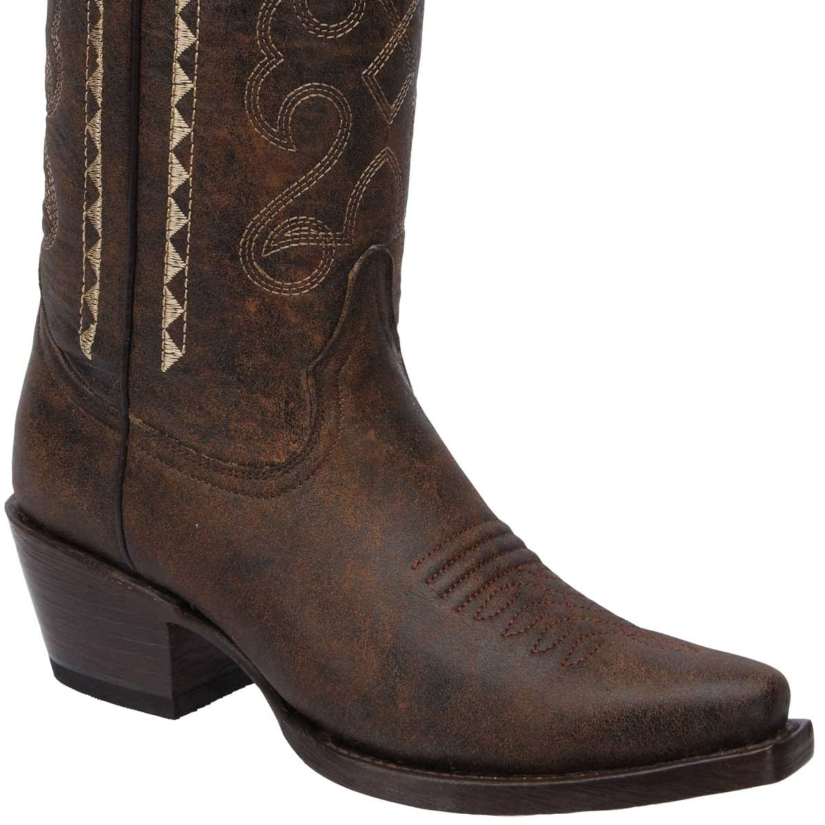 Botas de Cuero Horma Punta Recortada para Mujer WD-470 - White Diamonds Boots