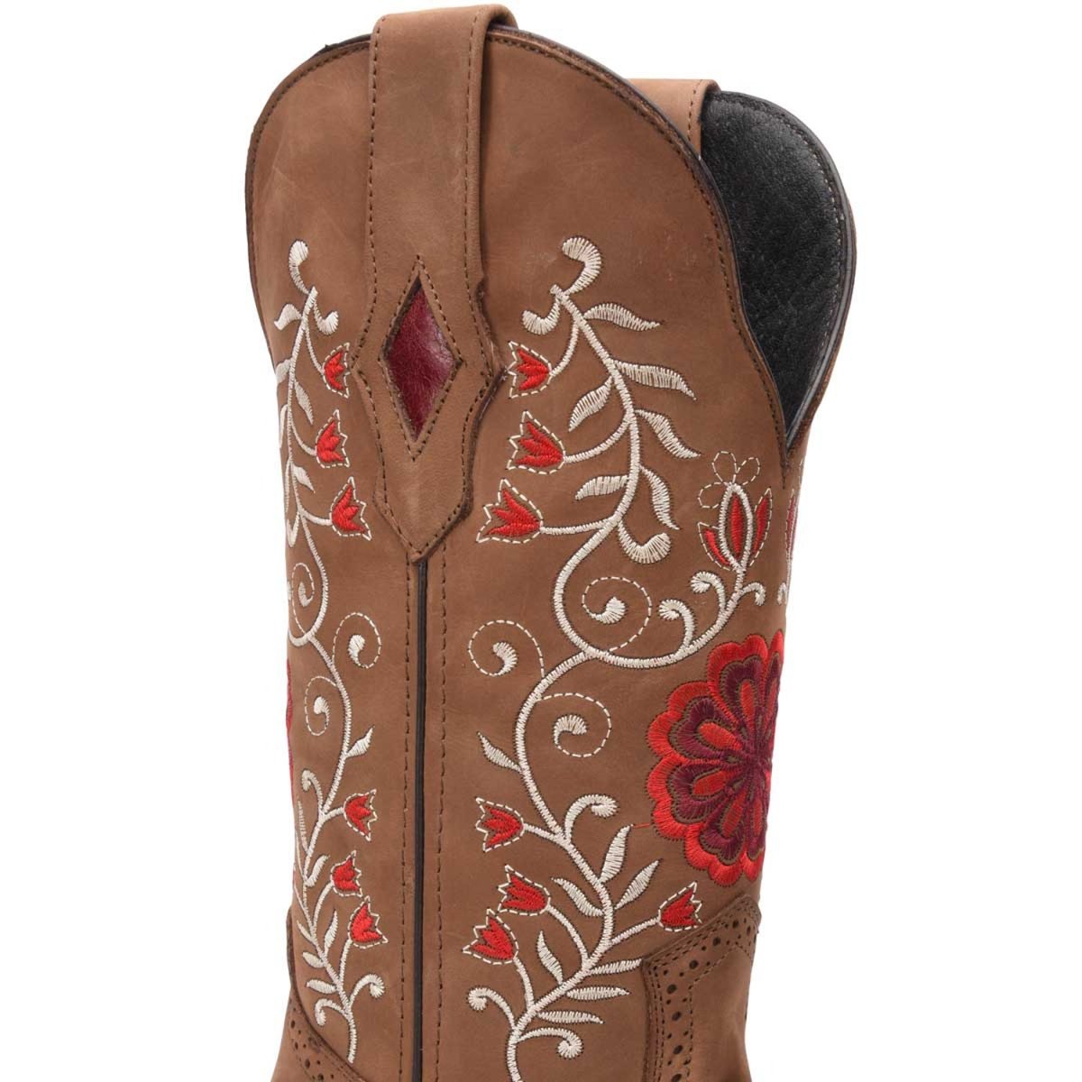 Botas de Cuero Horma Rodeo Crazy para Mujer WD-497 - White Diamonds Boots