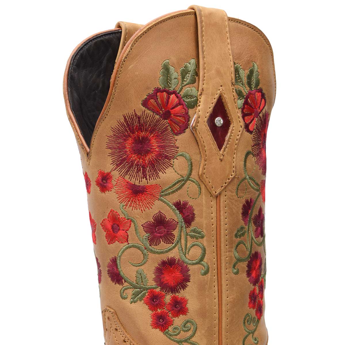 Botas de Cuero Horma Rodeo Crazy para Mujer WD-570 - White Diamonds Boots