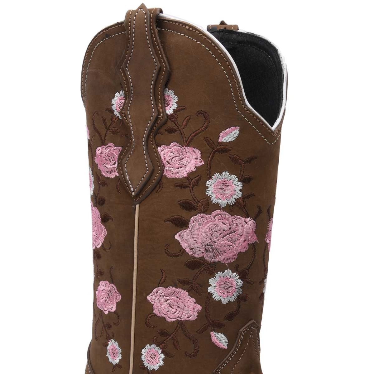 Botas de Cuero Horma Rodeo Nobuck para Mujer WD-495 - White Diamonds Boots