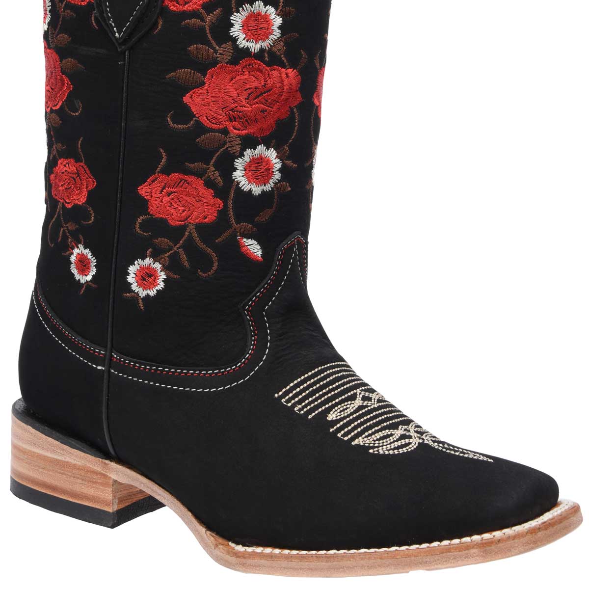 Botas de Cuero Horma Rodeo Nobuck para Mujer WD-548 - White Diamonds Boots