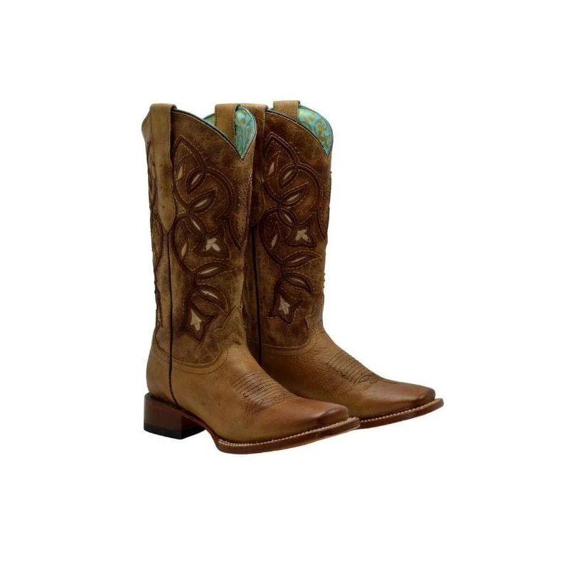Botas de Cuero Horma Rodeo para Mujer Color Miel JB-RCANTONIA - Joe Boots