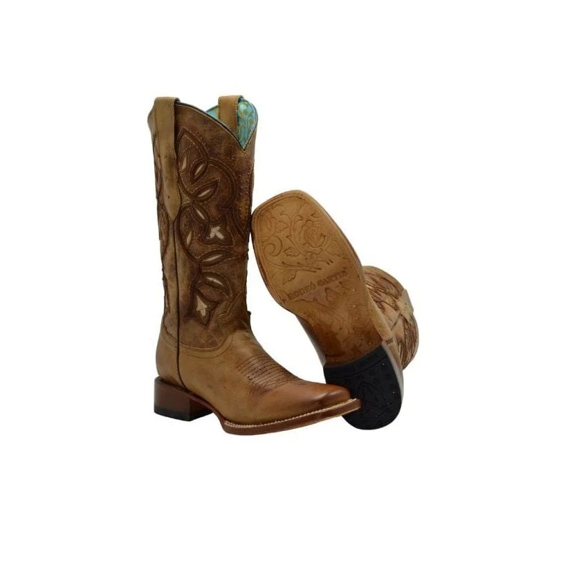 Botas de Cuero Horma Rodeo para Mujer Color Miel JB-RCANTONIA - Joe Boots