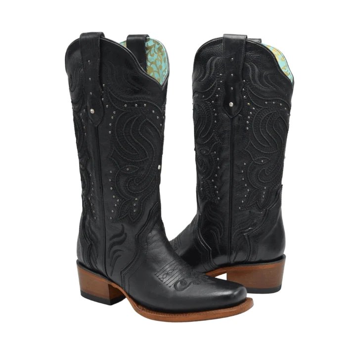 Botas de Cuero Horma Rodeo para Mujer Color Negro JB-STEPHANIEBLACK - Joe Boots