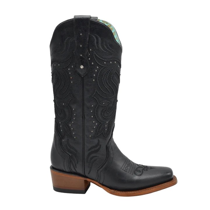 Botas de Cuero Horma Rodeo para Mujer Color Negro JB-STEPHANIEBLACK - Joe Boots