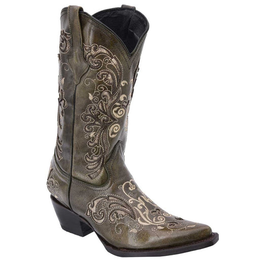 Botas de Cuero Horma Rodeo para Mujer WD-493 - White Diamonds Boots