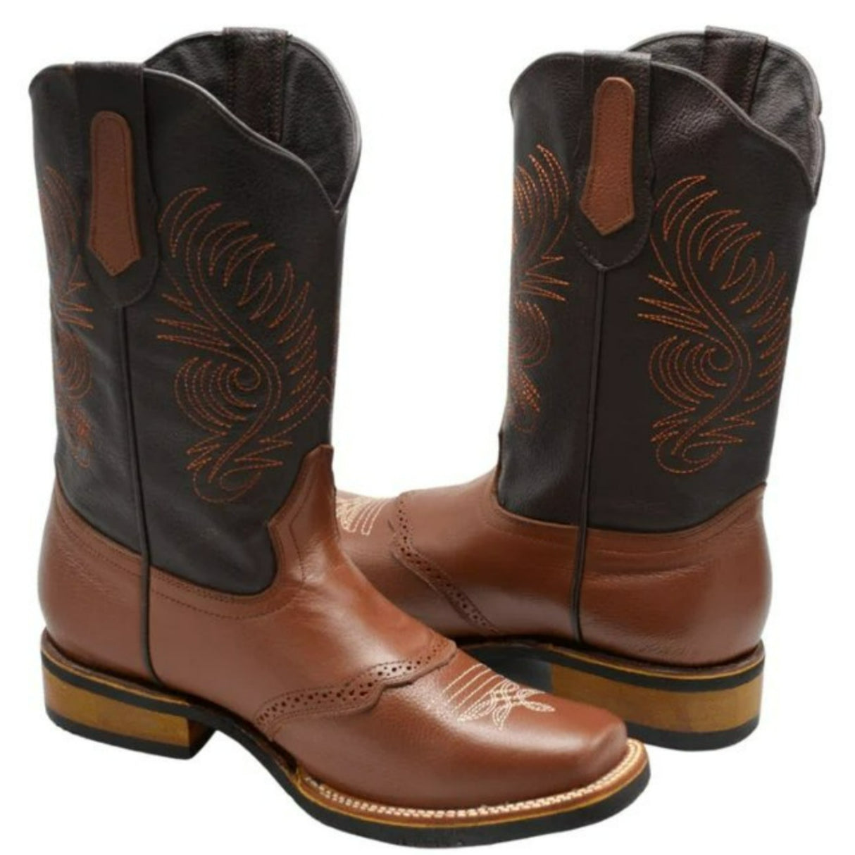 Botas de Cuero Original Horma Rodeo Color Shedron Suela de Hule JB-VE514S - Joe Boots
