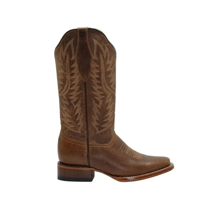 Botas de Cuero Original Horma Rodeo para Mujer Color Cafe JB-16-10C - Joe Boots