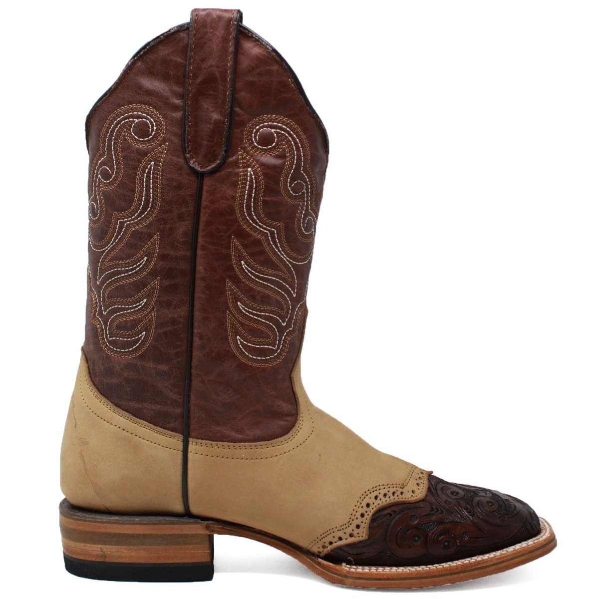 Botas de Cuero Punta Cincelada Original Horma Rodeo WD-281 - White Diamons Boots