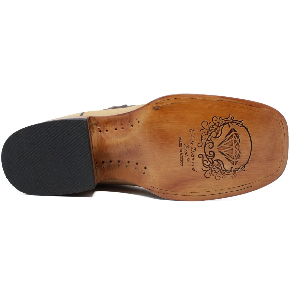 Botas de Cuero Punta Cincelada Original Horma Rodeo WD-281 - White Diamons Boots