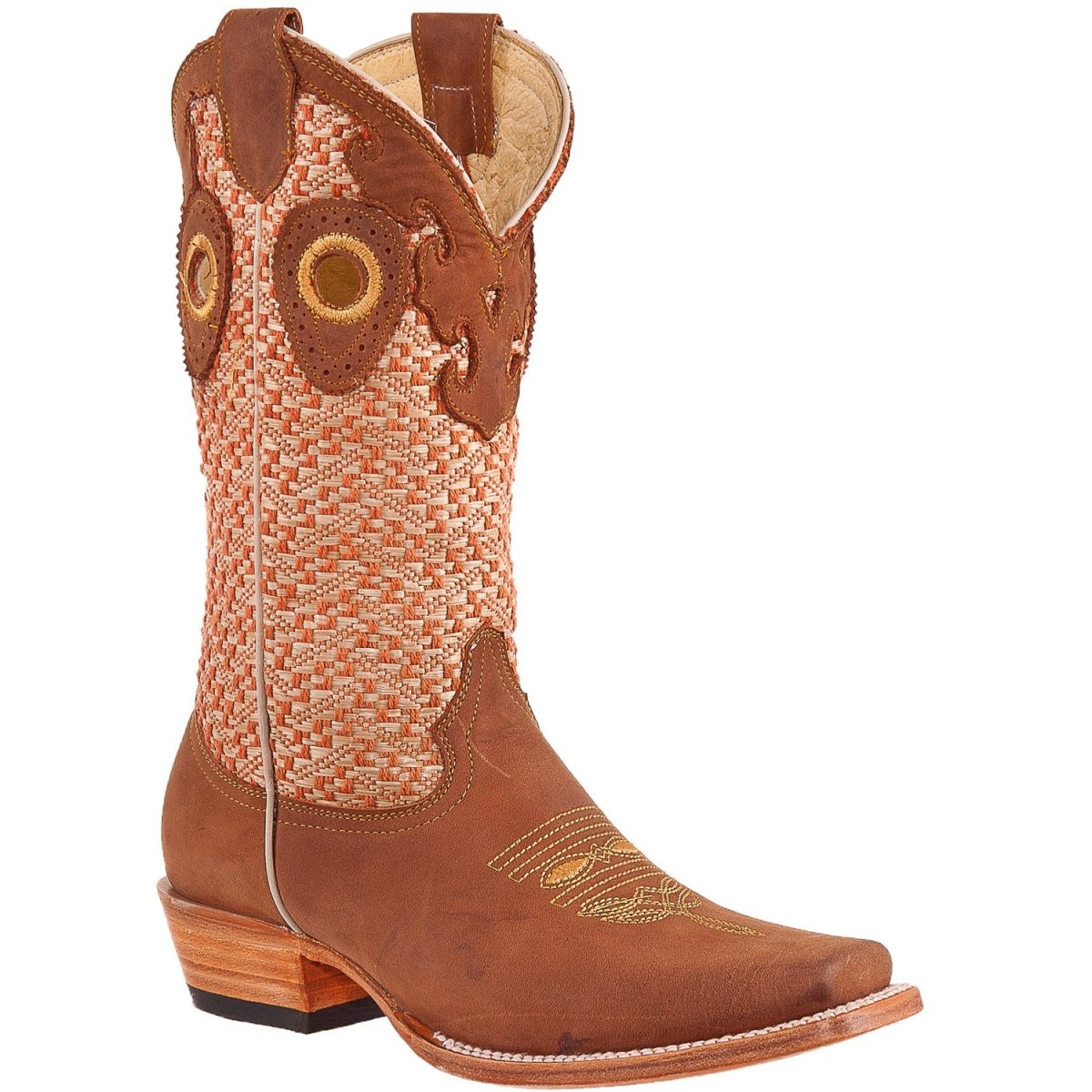 Botas de Cuero Rodeo Tubo de Tweed para Dama ROD-1834-STN - Rodeo Imports