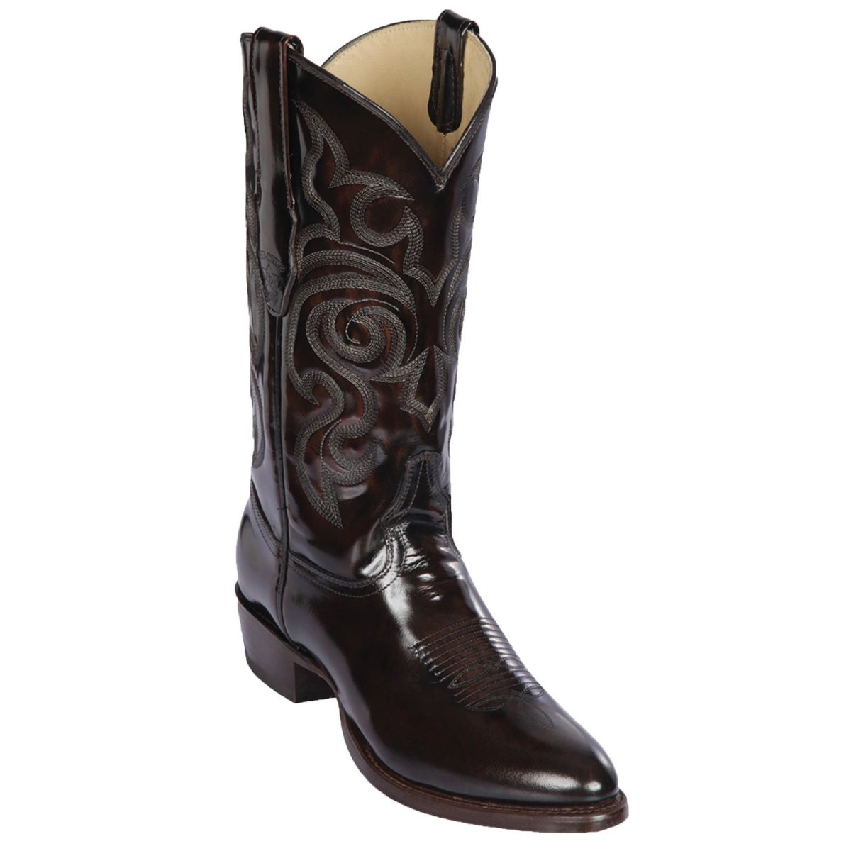 Western Genuine Leather Boots Brown Color Chamaleon Finish- Los Altos Boots Side View