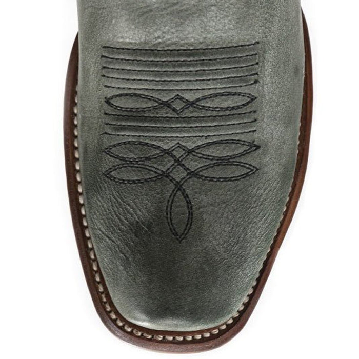Botas de Cuero Vintage en Horma Dubai para Dama Color Negro Rustico LAB-39N3681 - Los Altos Boots
