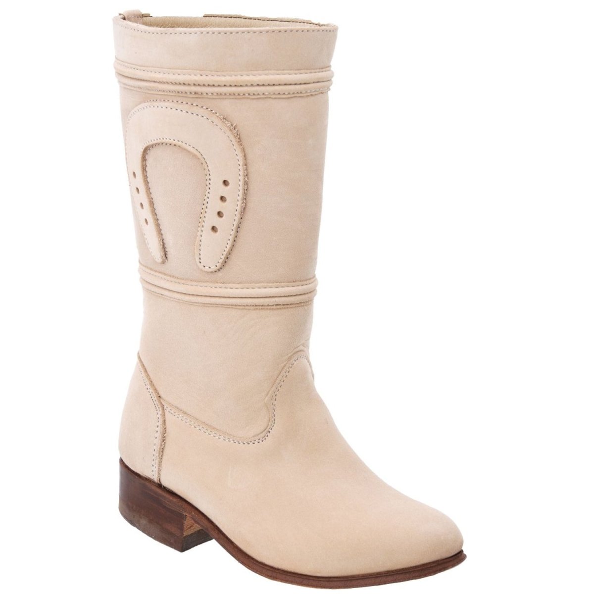 Botas de Escaramuza para Niña Cuero Nobuck Original Color Beige WD-356 - White Diamonds Boots