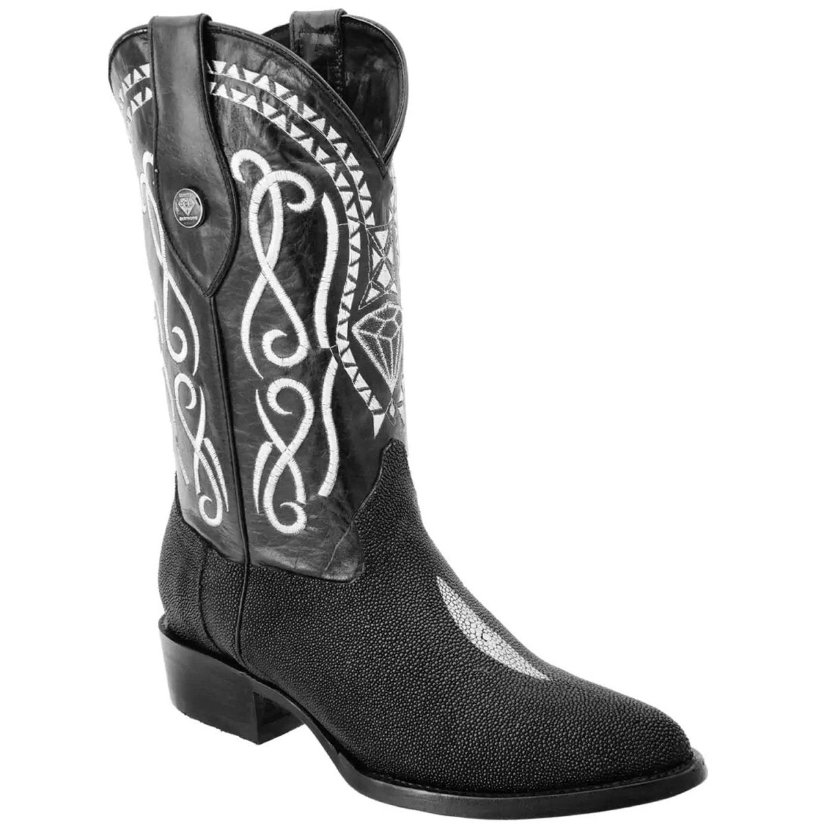 Botas de Mantarraya Original Perla Sencilla Horma Puntal WD-194 - White Diamons Boots