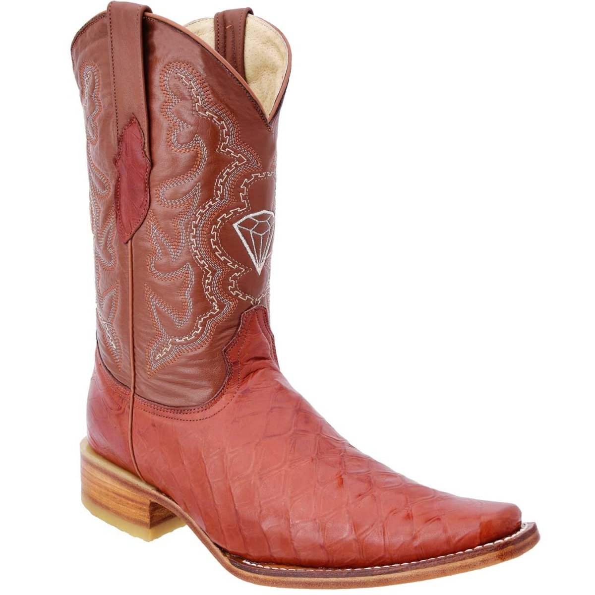 Botas de Oso Hormiguero Grabado Horma Europea Cuadrada WD-167 - White Diamonds