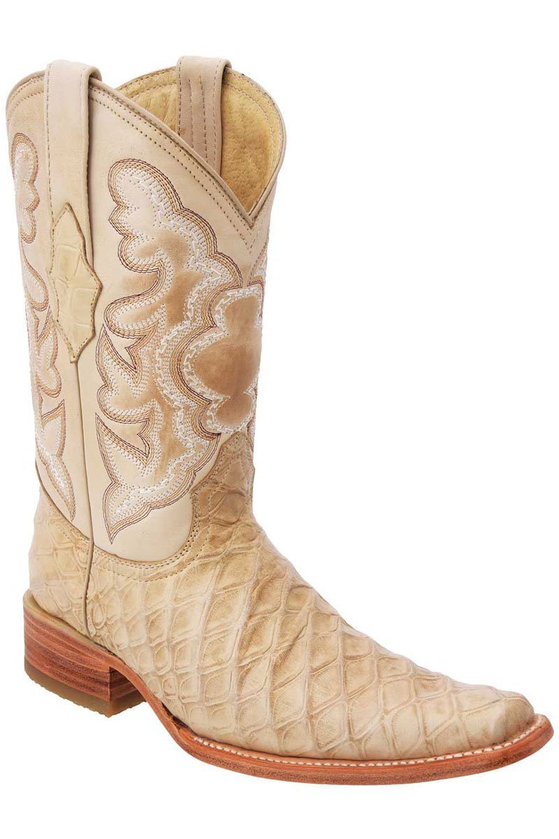 Botas de Oso Hormiguero Grabado Horma Europea Cuadrada WD-206 - White Diamonds