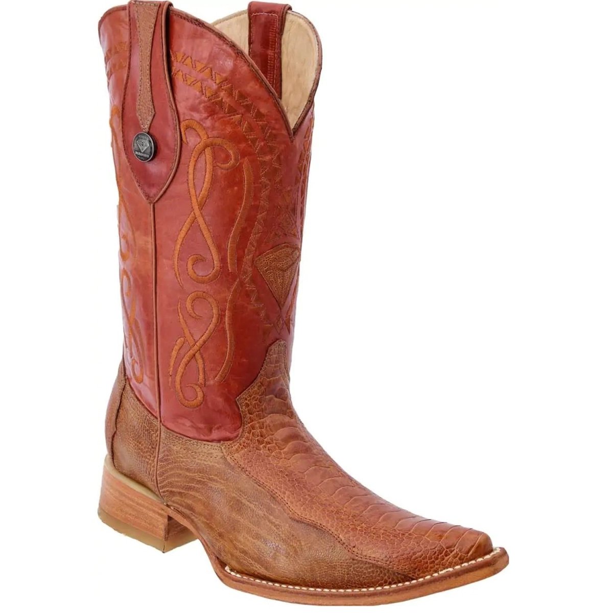 Botas Cognac de Avestruz Grabado en Horma 3X Aladino WD-088 main image 0