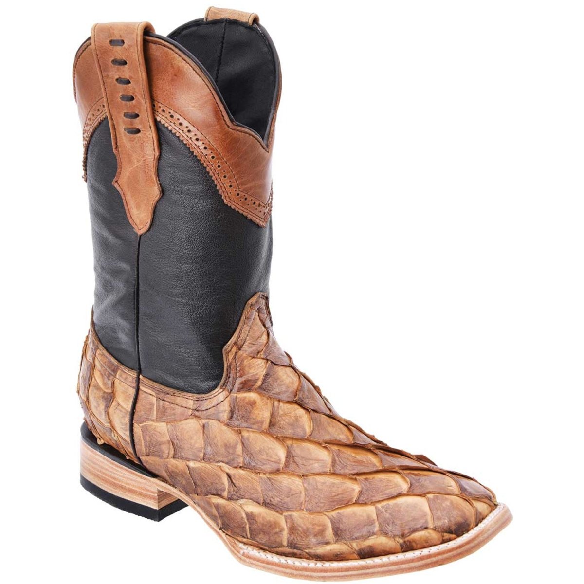 Botas de Pescado Pirarucu Original en Horma Rodeo Color Arena WD-250 - White Diamonds Boots