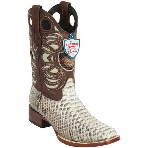 Botas de Piton Original con Horma Rodeo Cuadrada WW-28185749 - Wild West Boots